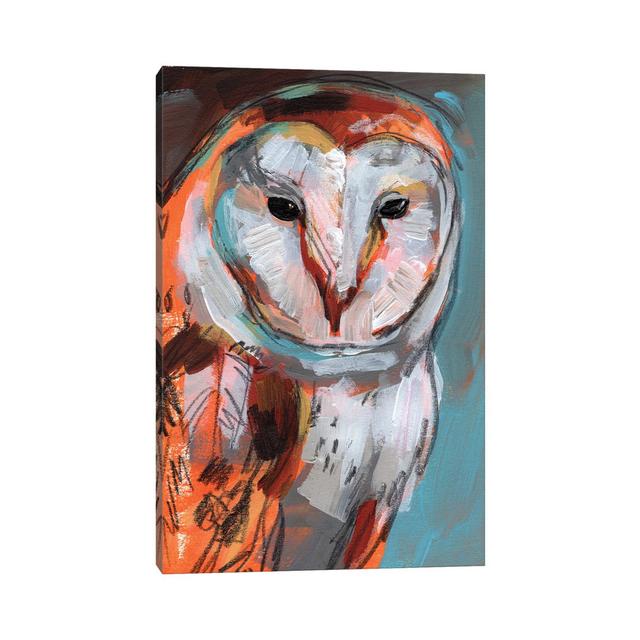 Optic Owl I by Jennifer Paxton Parker - Wrapped Canvas Painting Alpen Home Size: 30.48cm H x 20.32cm W x 1.905cm D on Productcaster.