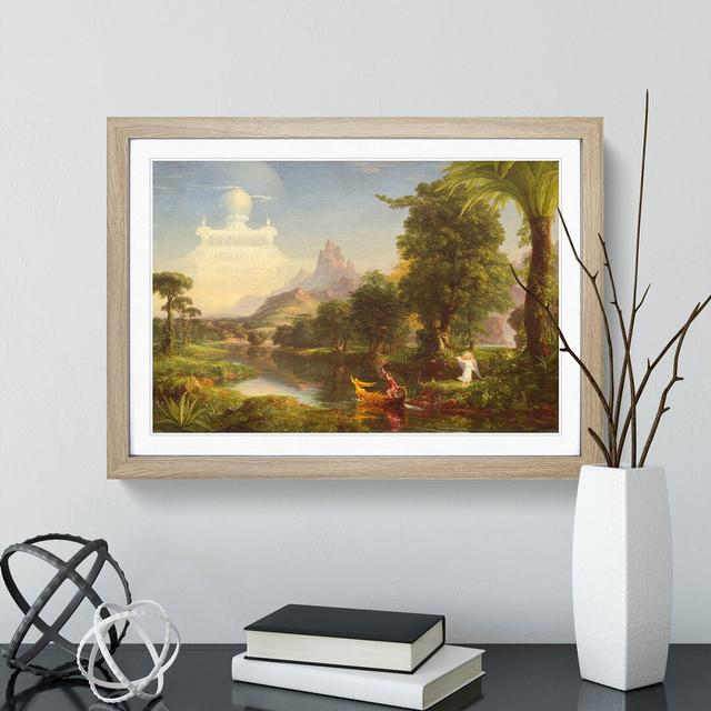 The Voyage of Life Youth by Thomas Cole - Picture Frame Painting East Urban Home Frame Option: Oak, Size: 27cm H x 36cm W x 2cm D on Productcaster.