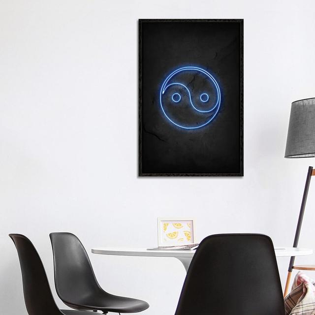 Yino Yang Neon 1PC6 Maturi Size: 101.6cm H x 66.04cm W, Format: Black Framed on Productcaster.