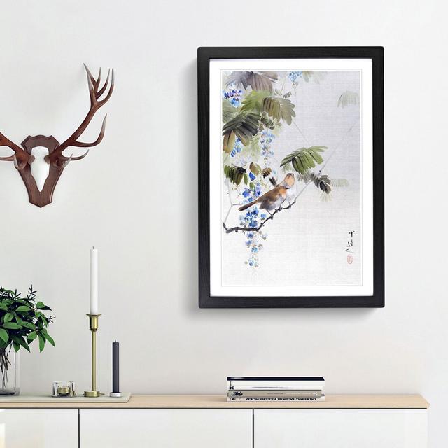 Birds & Flowers by Watanabe Seitei - Picture Frame Painting Print East Urban Home Frame Option: Black Framed, Size: 48cm H x 36cm W x 2cm D on Productcaster.