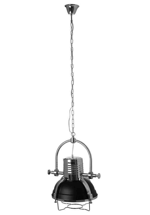 Gleason 1-Light Dome Pendant Highland Dunes Finish: Matte Black/Chrome on Productcaster.