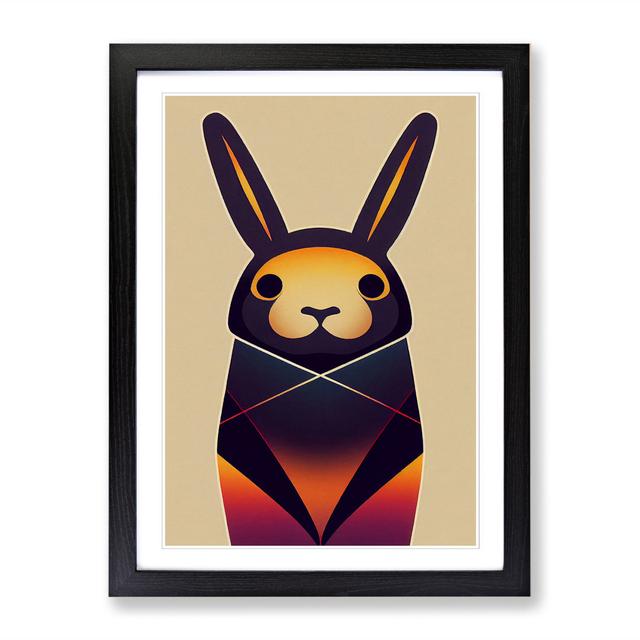 Rabbit Abstract - Print Harriet Bee Size: 46cm H x 34cm W x 2cm D, Frame Option: Oak on Productcaster.