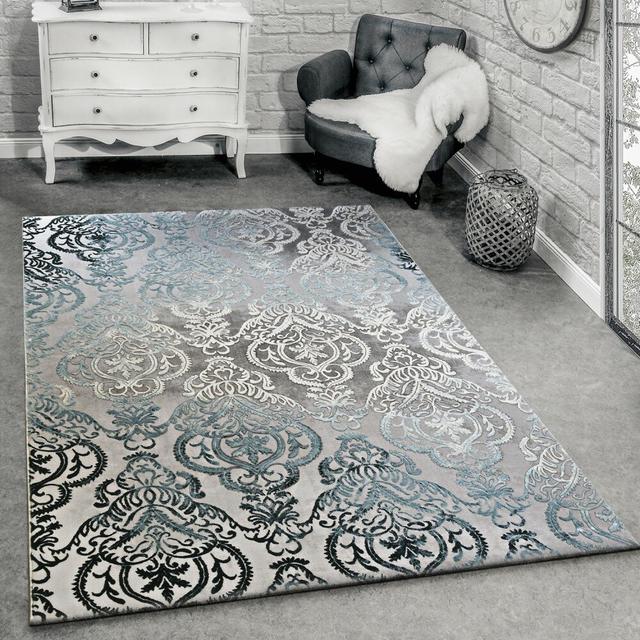 Faulk Grey/Blue Rug Rosdorf Park Size: Rectangular 80 x 150cm on Productcaster.