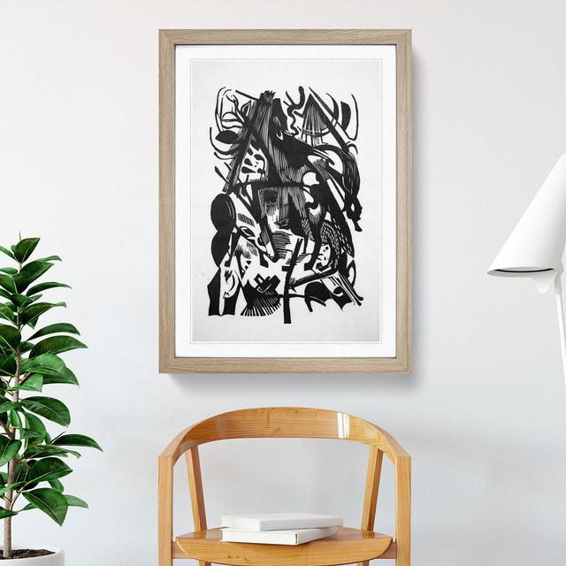 The Wolf by Franz Marc - Picture Frame Graphic Art East Urban Home Frame Option: Oak, Size: 65cm H x 48cm W x 2cm D on Productcaster.