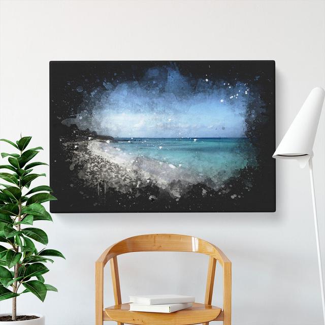 Beach In Aruba - Wrapped Canvas Print East Urban Home Size: 40cm H x 60cm W x 3cm D on Productcaster.