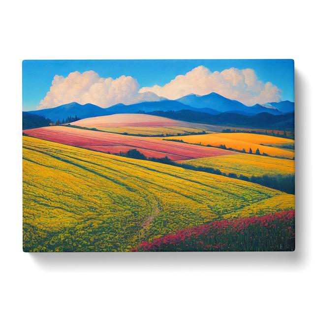 Spring Landscape Meadow Vol.4 - Wrapped Canvas Graphic Art ClassicLiving Size: 50cm H x 76cm W x 3cm D on Productcaster.