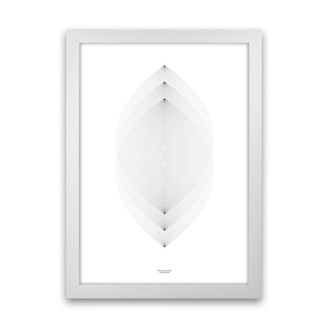 PJ-836-8 Leaves - Graphic Art Print on Paper 17 Stories Size: 29.7cm H x 21cm W x 3cm D, Frame Option: White Framed on Productcaster.