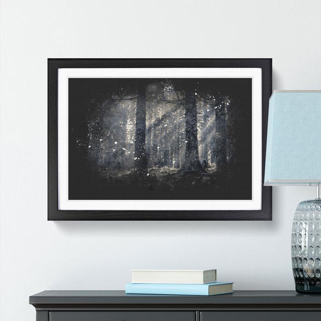 Pine Tree Forest - Picture Frame Graphic Art Print East Urban Home Frame Option: Black Framed, Size: 24cm H x 33cm W x 2cm D on Productcaster.