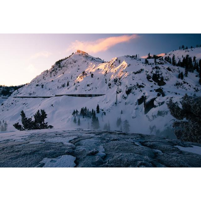 Donner Pass Winter Sunrise - Wrapped Canvas Photograph Alpen Home Size: 30cm H x 46cm W x 3.8cm D on Productcaster.