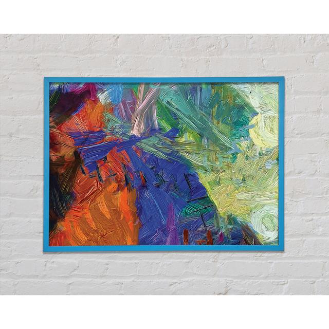 Mad Brush Strokes of Colour - Single Picture Frame Art Prints Ivy Bronx Size: 29.7cm H x 42cm W on Productcaster.