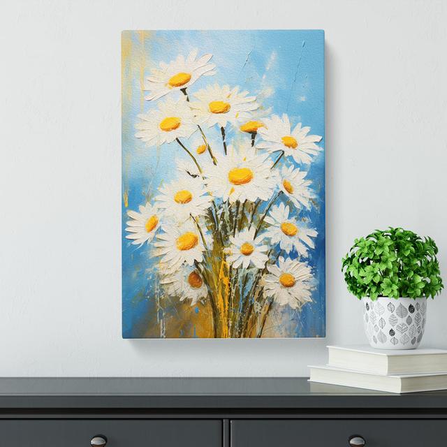 Daisy Action Painting - Print Marlow Home Co. Size: 50cm H x 35cm W x 3cm D on Productcaster.