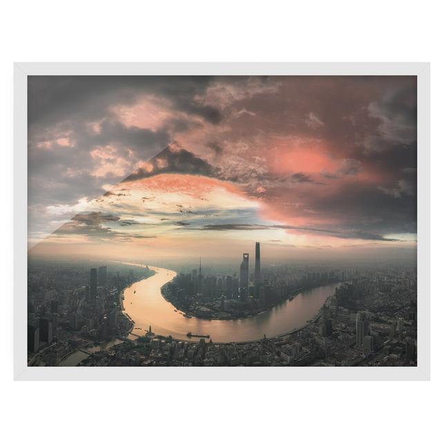 Shanghai in the Morning - Picture Frame Photograph Ebern Designs Size: 50cm H x 70cm W x 2cm D, Framed Option: White Framed on Productcaster.