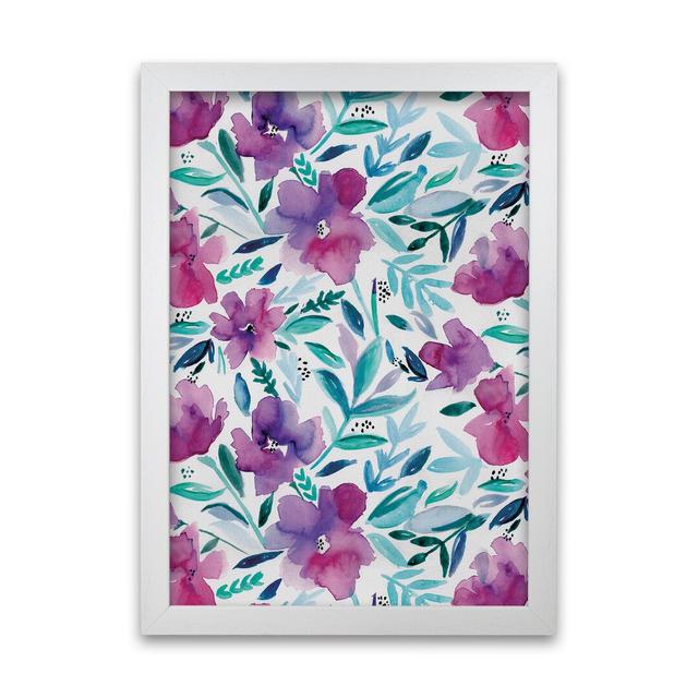 Loose Floral by Laura Irwin - Graphic Art Print on Paper 17 Stories Frame Option: White Framed, Size: 29.7cm H x 21cm W x 3cm D on Productcaster.