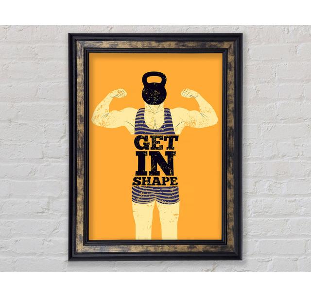 Get In Shape Framed Print Happy Larry Size: 59.7cm H x 42cm W x 8cm D on Productcaster.