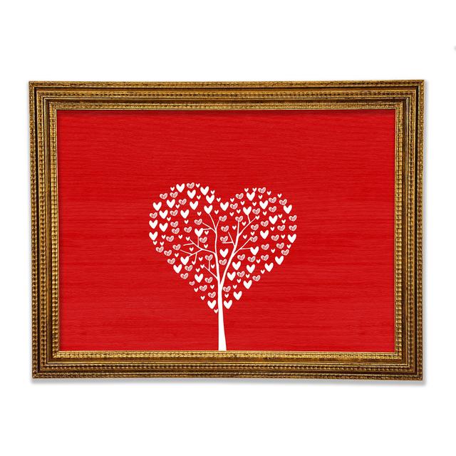 Red Love Tree - Single Picture Frame Art Prints Bright Star Size: 42cm H x 59.7cm W x 3cm D on Productcaster.