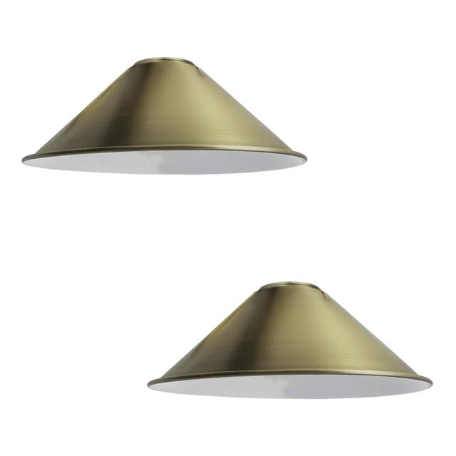 Nikias 10cm H x 22cm W Cone Shape (Set of 2) Latitude Run Colour: Green Brass/White on Productcaster.