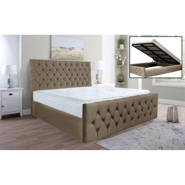 Daughtry Upholstered Storage Bed Mercer41 Colour: Coffee, Size: Single (3') on Productcaster.