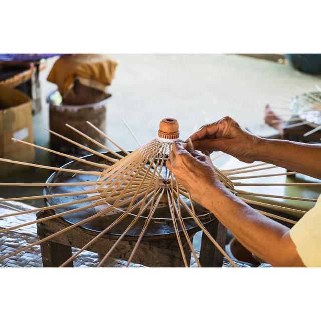 Bamboo Umbrella by Eakdarkforce - Wrapped Canvas Photograph 17 Stories Size: 20cm H x 30cm W on Productcaster.