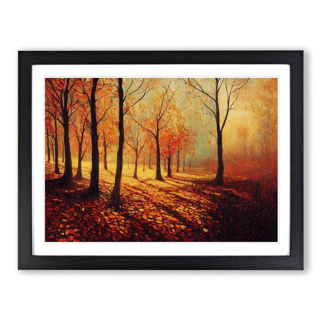 Incredible Autumn Forest - Picture Frame Graphic Art Alpen Home Frame Colour: Black, Size: 46cm H x 64cm W x 2cm D on Productcaster.