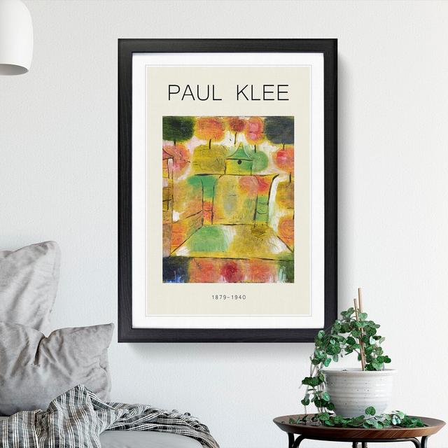 Tree and Architecture by Paul Klee - Picture Frame Painting East Urban Home Size: 65cm H x 48cm W x 2cm D, Frame Option: Black Framed on Productcaster.