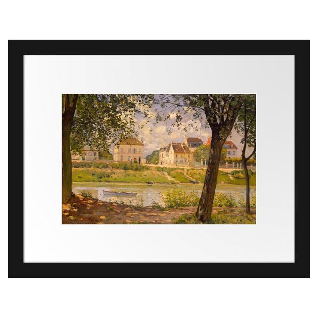 Gerahmtes Poster Village on the Banks of the Seine Ville von Alfred Sisley Rosalind Wheeler Maße: 30 cm H x 38 cm B x 2,5 cm T on Productcaster.