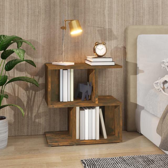 Livianna Manufactured Wood Bedside Table 17 Stories Colour: Smoked Oak on Productcaster.