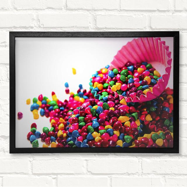 Colourful Candys - Geschlossener Eckrahmen Kunstdrucke auf Holz ModernMoments Größe: 42cm H x 59,7cm B on Productcaster.