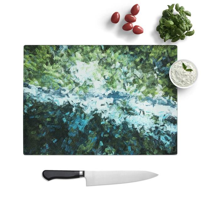 Glass Forest Road in Abstract Chopping Board East Urban Home Size: 28.5 cm W x 20 cm L on Productcaster.