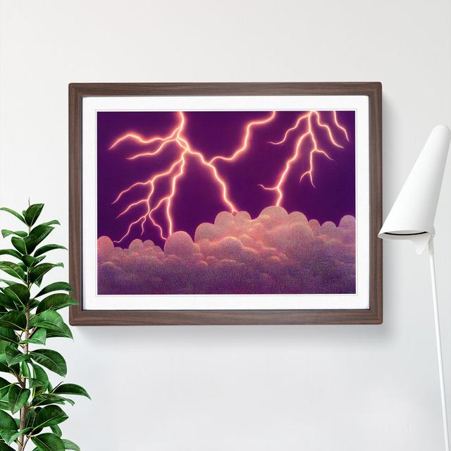 XH1022-8153X Splendorous Thunderstorm - Single Picture Frame Print Marlow Home Co. Size: 34cm H x 46cm W x 2cm D, Frame Colour: Walnut on Productcaster.