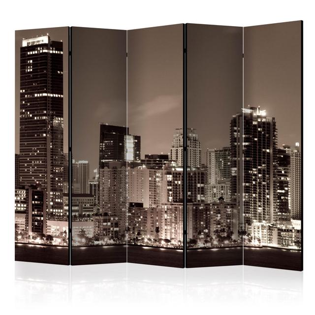 Gucciardo 225cm W x 172cm H 5 - Panel Solid Wood Folding Room Divider East Urban Home on Productcaster.