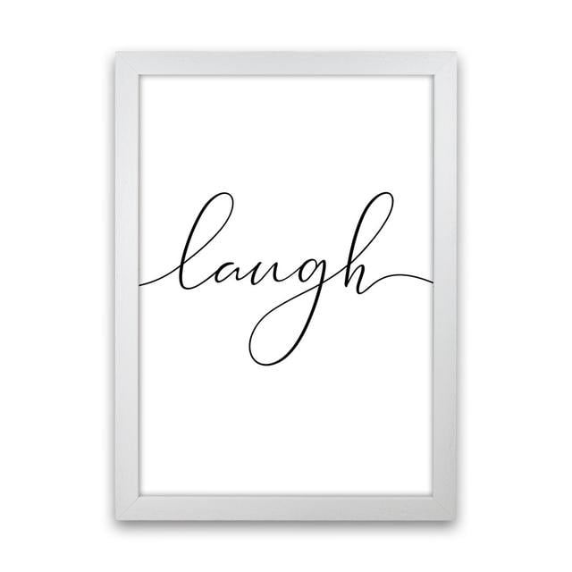 Live - Laugh - Love 2/3 - Typography Print on Paper Latitude Run Frame Option: White Framed, Size: 46cm H x 34cm W x 3cm D, Format: Canvas on Productcaster.