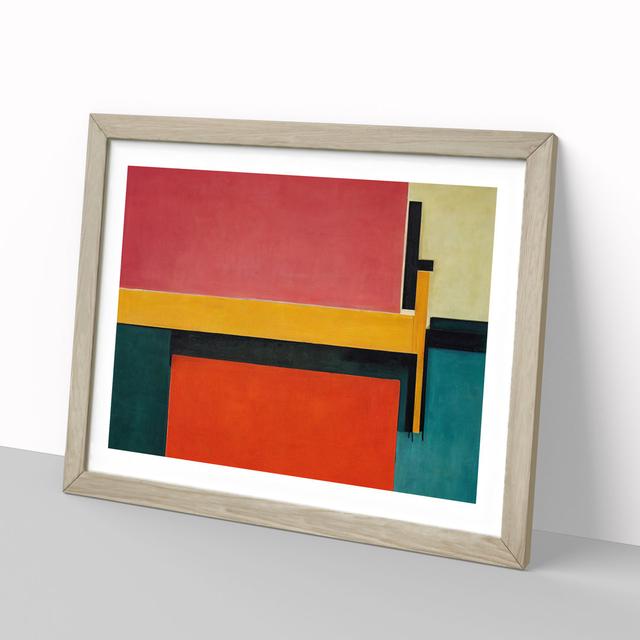 Impressive Abstract - Picture Frame Graphic Art Metro Lane Size: 34cm H x 46cm W x 2cm D, Frame Colour: Oak on Productcaster.