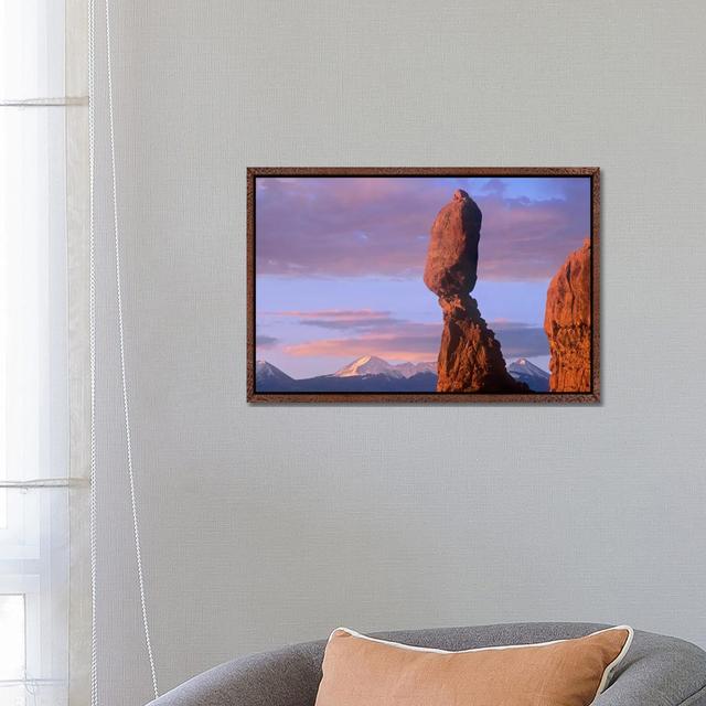 La Sal Mountains And Balanced Rock, Arches National Park, Utah by Tim Fitzharris - Gallery-Wrapped Canvas Giclée on Canvas Ebern Designs Size: 45.72cm on Productcaster.