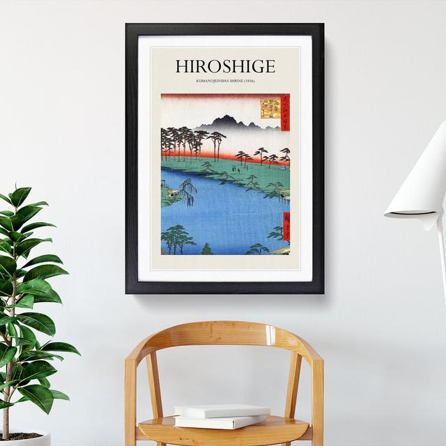 Kumanojunisha Shrine by Utagawa Hiroshige - Picture Frame Art Prints East Urban Home Size: 48cm H x 36cm W x 2cm D, Frame Option: Black Framed on Productcaster.