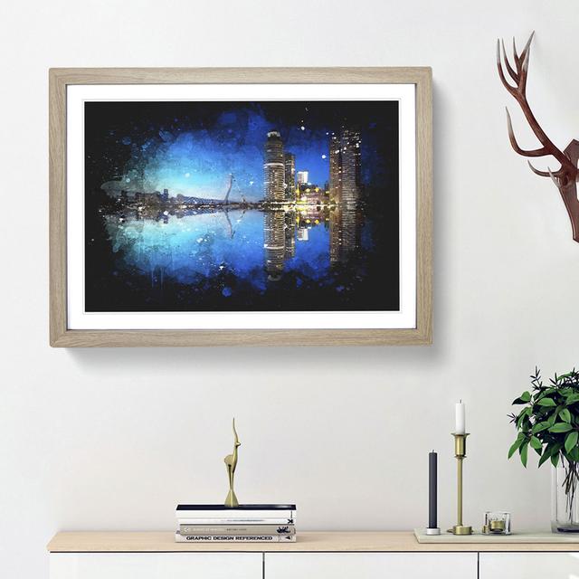 Reflection Of The Rotterdam Skyline - Picture Frame Graphic Art East Urban Home Size: 24cm H x 33cm W x 2cm D, Frame Option: Oak Framed on Productcaster.