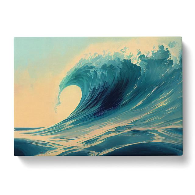 Eye Opening Ocean Wave House of Hampton Size: 35cm H x 50cm W x 3cm D on Productcaster.