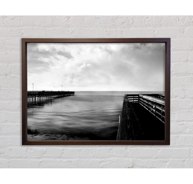 Tranquil Pier B N W - Print Bright Star Size: 59.7cm H x 84.1cm W on Productcaster.