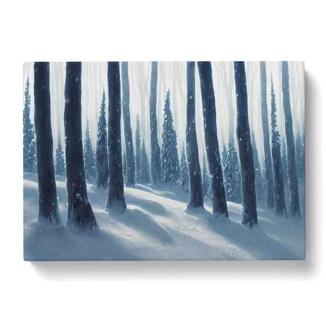 Lovable Winter Forest - Wrapped Canvas Print Alpen Home Size: 40cm H x 60cm W x 3cm D on Productcaster.