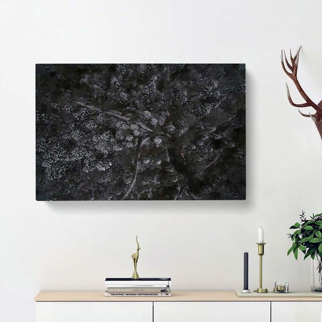 Moody Winter Forest - Wrapped Canvas Graphic Art Print East Urban Home Size: 60cm H x 91cm W x 3cm D on Productcaster.