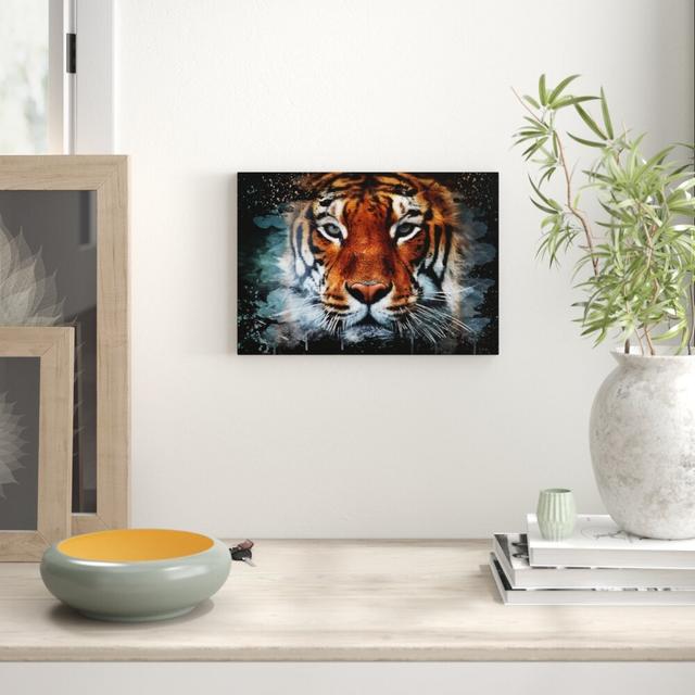 'Tiger 8' Graphic Art on Wrapped Canvas East Urban Home Size: 35cm H x 50cm W on Productcaster.