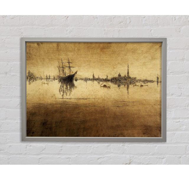 Whistler Nocturne 2 - Single Picture Frame Art Prints on Canvas Longshore Tides Size: 59.7cm H x 84.1cm W x 3.3cm D on Productcaster.