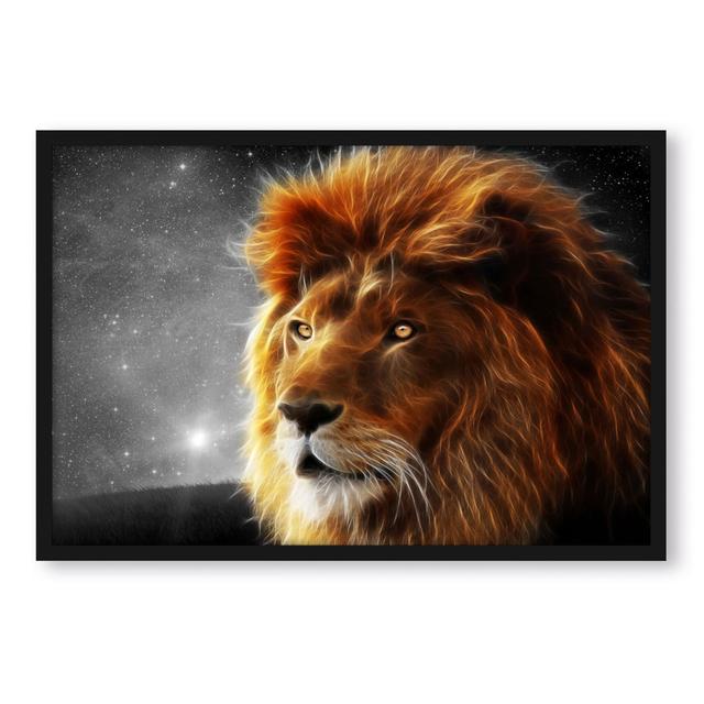 Gerahmtes Poster Beautiful Abstract Lion ModernMoments Größe: 100 cm H x 70 cm B x 2.5 cm T on Productcaster.