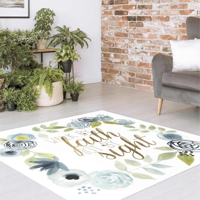 Square Grekin Floral Machine Woven Area Rug East Urban Home Rug Size: Square 120cm on Productcaster.