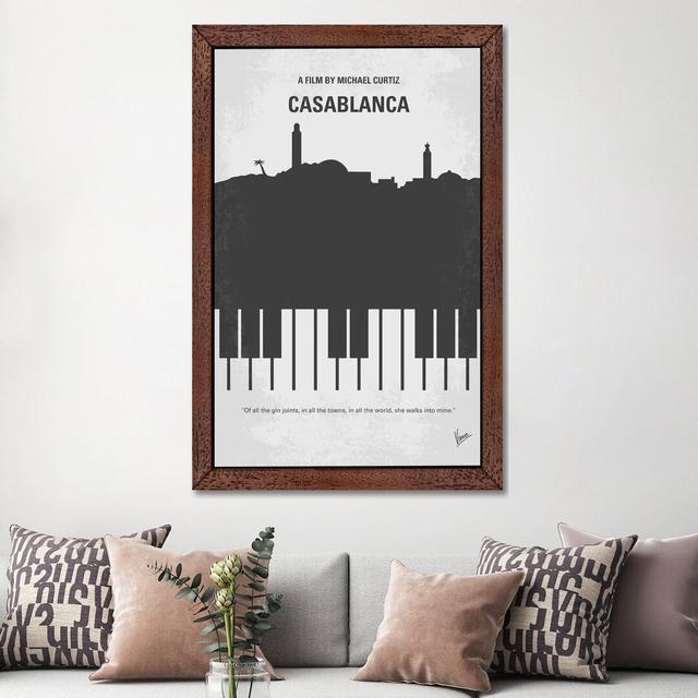 Gerahmtes Leinwandbild - Werbung „Casablanca Minimal Movie Poster” von Chungkong Happy Larry Größe: 66,04 cm H x 45,72 cm B x 3,81 cm T, Rahmenauswahl on Productcaster.