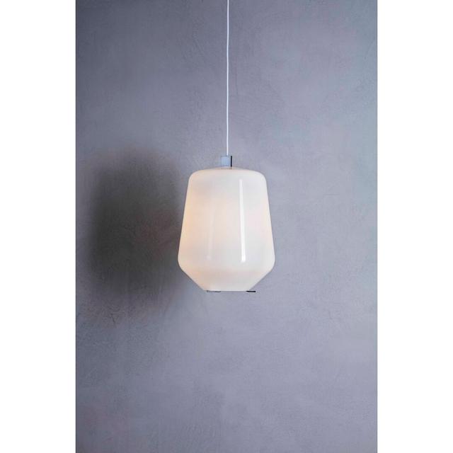 Luisa 1 - Light LED Schoolhouse Pendant Prandina srl Shade Colour: White, Base Finish: White, Colour Temperature: 3000K on Productcaster.