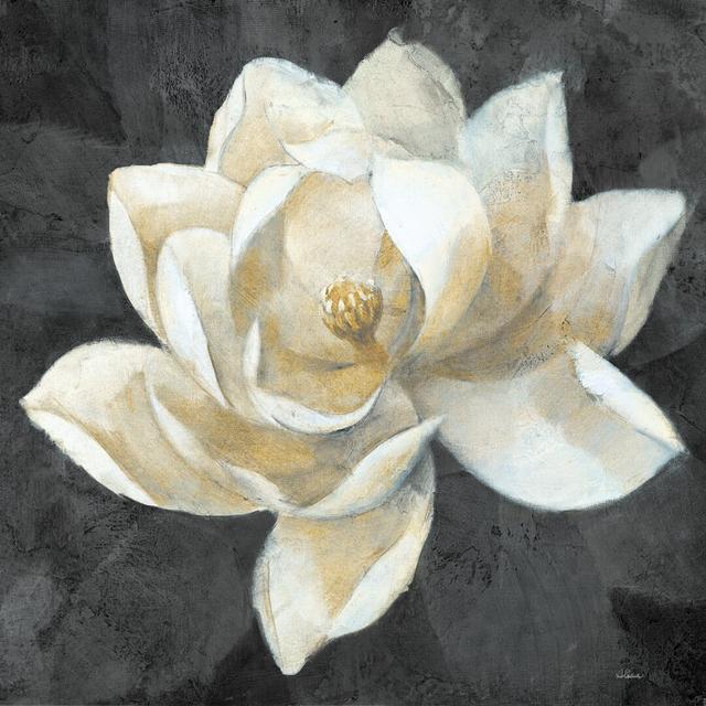 Majestic Magnolia Neutral by Albena Hristova - Wrapped Canvas Painting Marlow Home Co. Size: 30cm H x 30cm W on Productcaster.