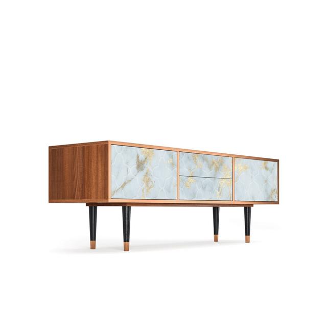 Zayac TV Stand for TVs up to 70" Ebern Designs Pattern: Golden Waves on Productcaster.