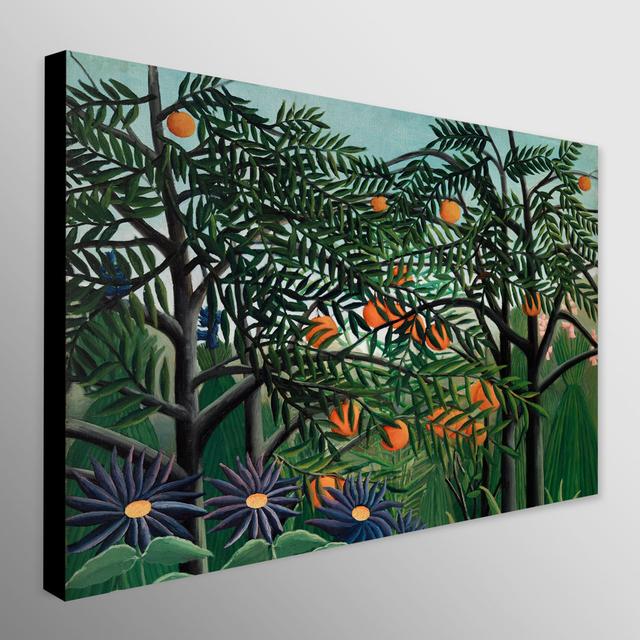 Exotic Forest by Henri Rousseau - Wrapped Canvas Graphic Art Alpen Home Size: 61cm H x 81cm W x 3.8cm D on Productcaster.