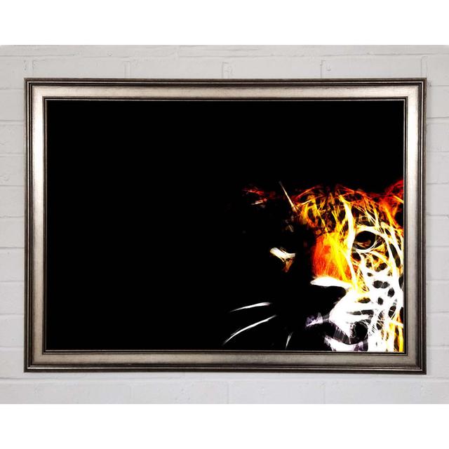 Jaguar Blaze - Print Brayden Studio Size: 21cm H x 29.7cm W x 1.5cm D, Format: Matte Black Framed Paper on Productcaster.