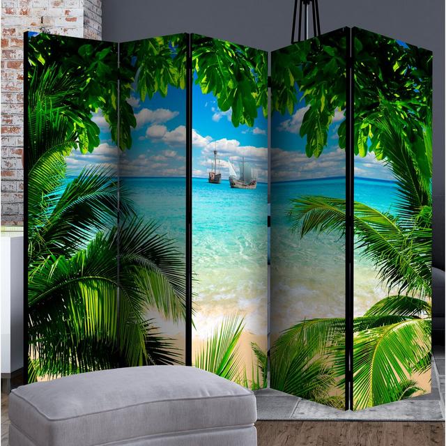 Geyer 5 Panel Room Divider Highland Dunes on Productcaster.